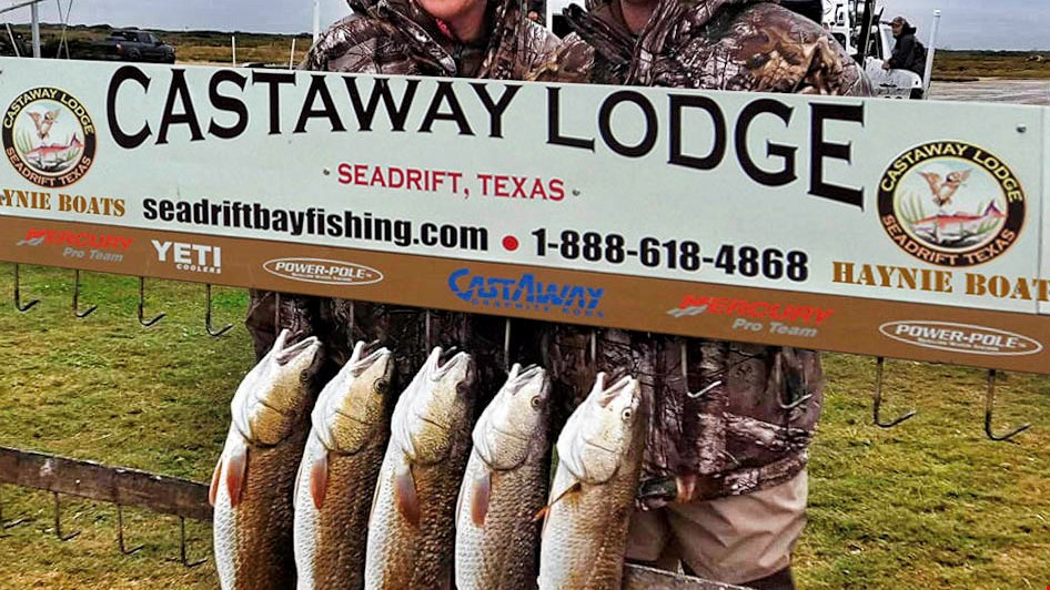 Guests fighting the chill and rain, taking advantage of a great window of fishing.