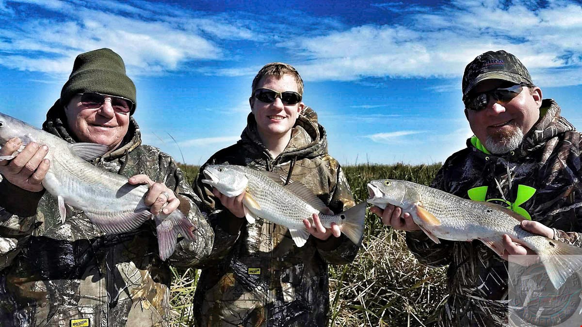 Catching fish after morning duck hunts.