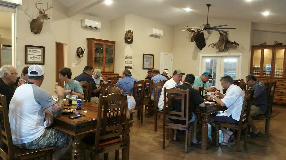 Guests enjoying the new dining/conference facility